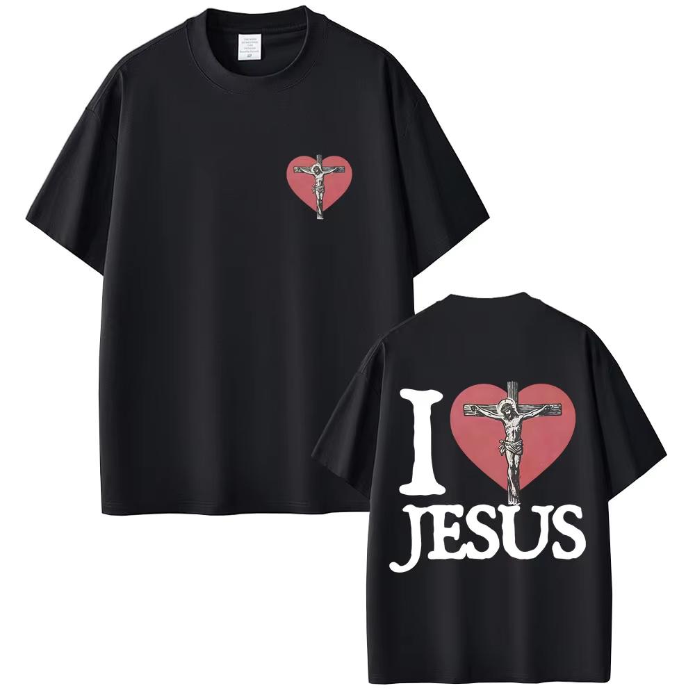 

I Love Jesus Christian Religious Merch T Shirt Forgive Them Father T-shirt Men Women Casual Oversized T-shirts Male Streetwear 5XL різнокольоровий