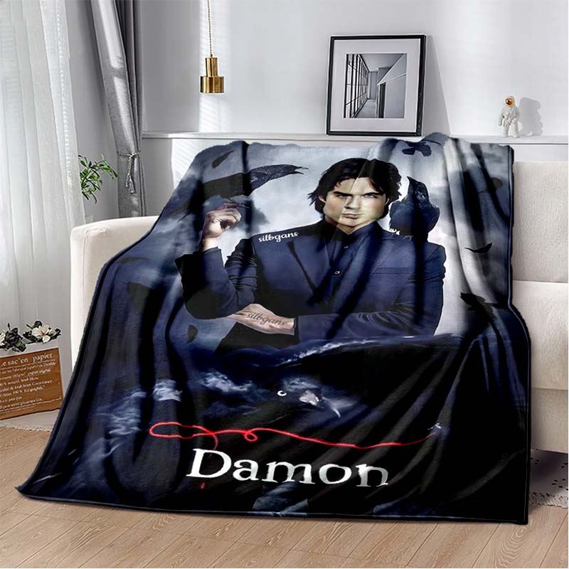 The Vampire Diaries Blanket,Children's Cartoon Blanket,soft Portable and Suitable for All Seasons,Birthday Gift.