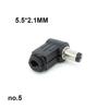 5pcs DC Male Power Plug Jack 3.5x1.35mm 4.0x1.7 4.8mm 5.5mm*2.1mm 2.5x0.7mm 2.5mm right angel connector cable Socket 2.5*0.7 solder