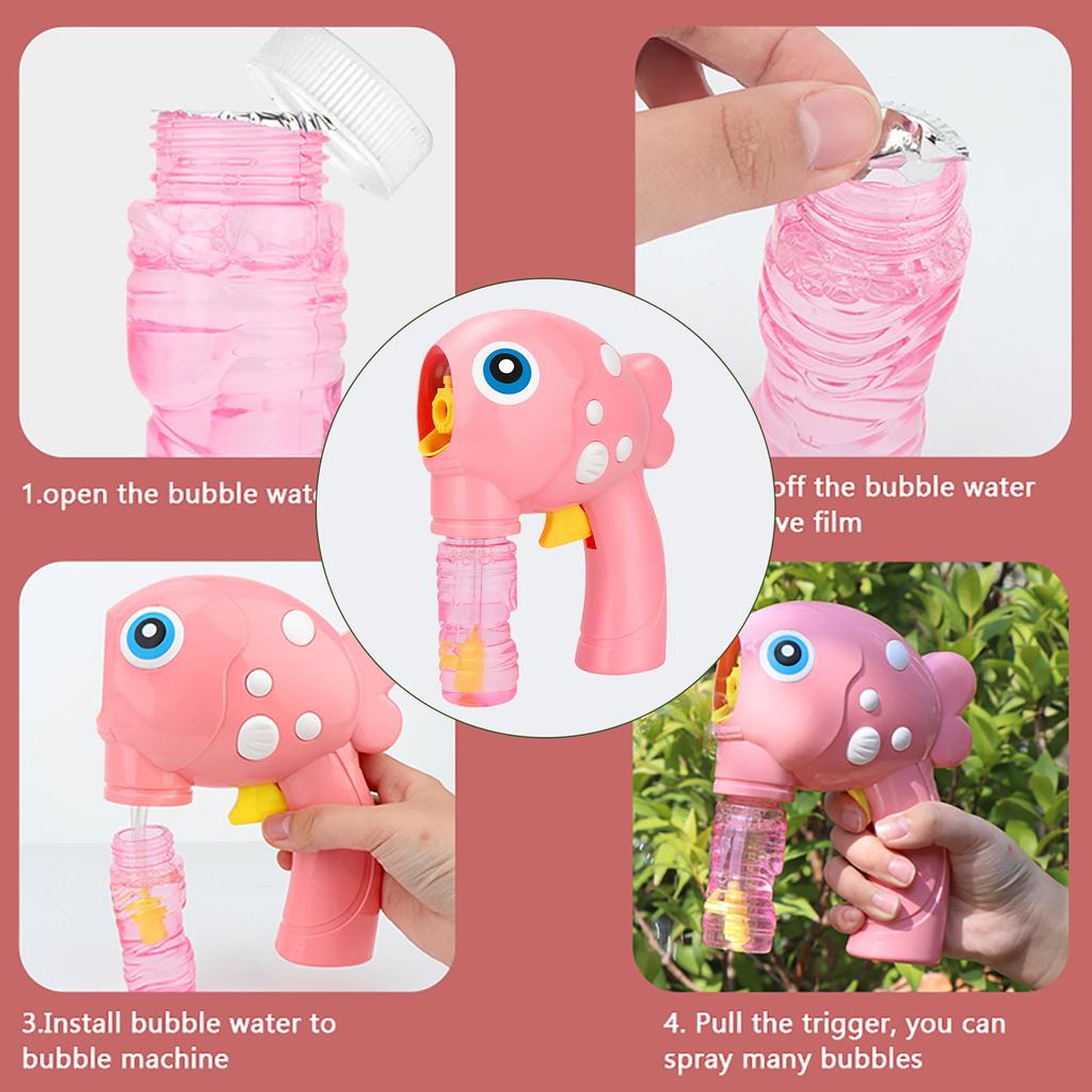 Cartoon Fish Bubble Inertial Manual Bubble Blowing Machine 100ML