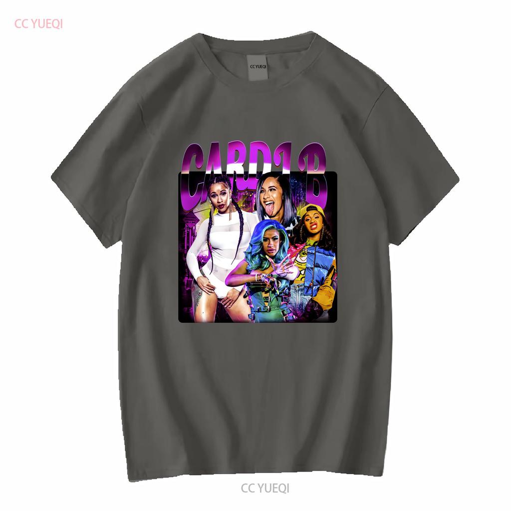 Cardi B T Shirt Tour Fan 90s Retro Vintage Rap Hip Hop Bootleg For Her Him Long Or Short Sleeves Vintage Washed Breathable
