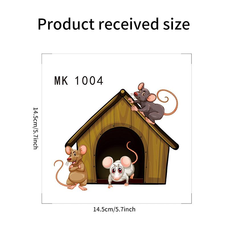 Cute 3D-style Cartoon Mouse Hole Wall Sticker Kitchen Living Room Kid Bedroom Wall Corner Decal Creative Fun Interior Decoration