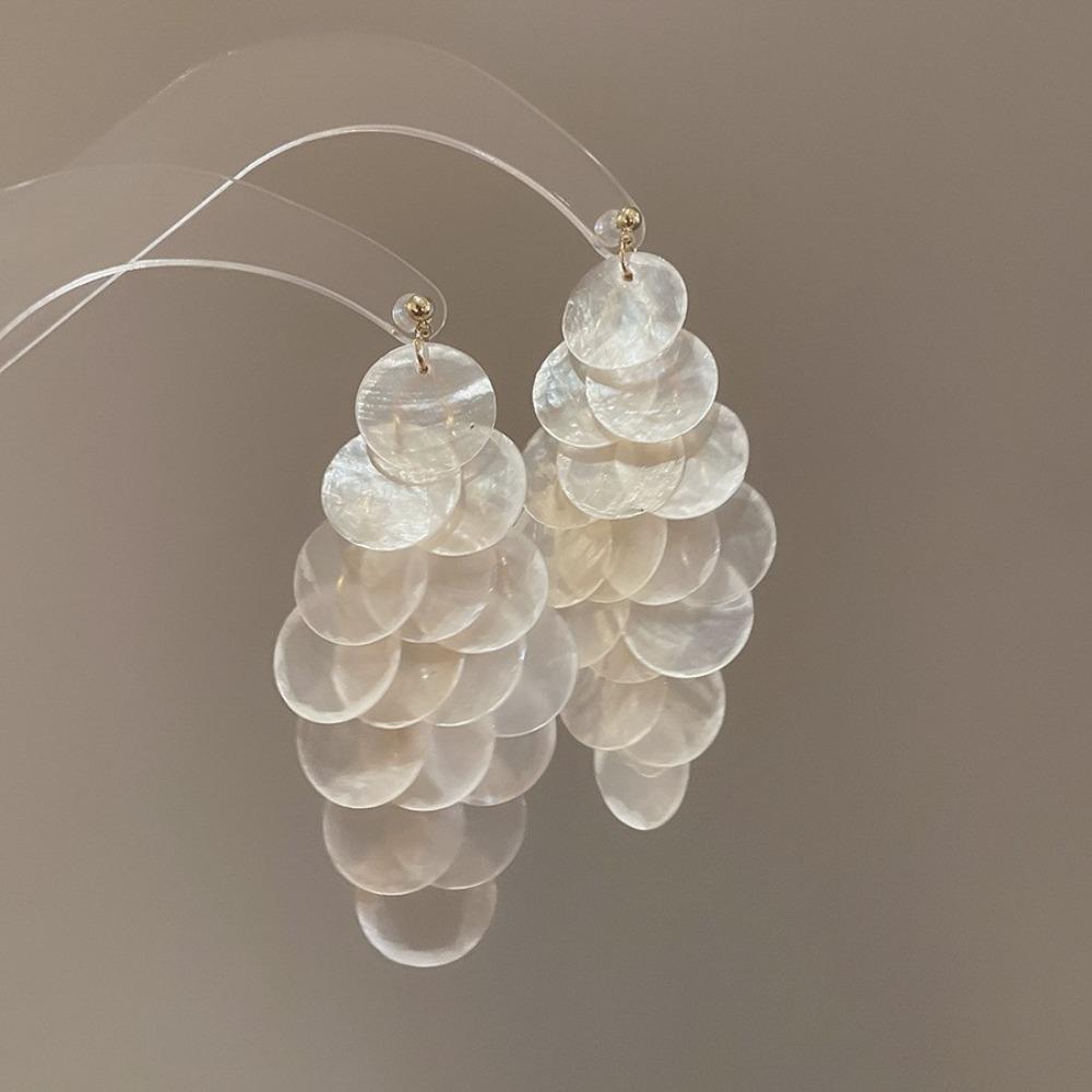 Vacation Style Shell Tassel Drop Earring Jewelry Gift Women's Earrings Seaside