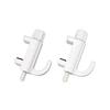 Nomura Tech ABS Resin Easy-to-Use Screw-Mounted Hooks, 2-Piece Set, White, N-1077