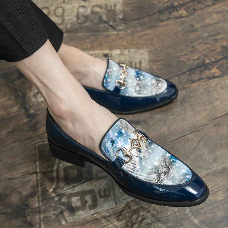 Mode Italienische Herrenschuhe Bunte Bunte Slipper Herren Slip-on Fahrschuhe Herren Nachtclub Mode Lederschuhe Hochzeitsschuhe