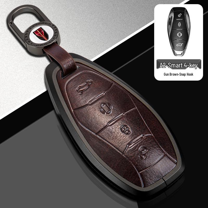 Nøkkelveske for Hongqi-modeller: H5, HS5, EQM5, H7, HS7, H9, H6, HS3 - 2023/24 Premium Bilveske Spenneskall.