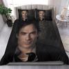 3D Horror Vampire Fan Bedding Sets Children 2-Piece Soft Microfibre Duvet Cover For Adults, D/Amon Salvatore Bed Comforter Set