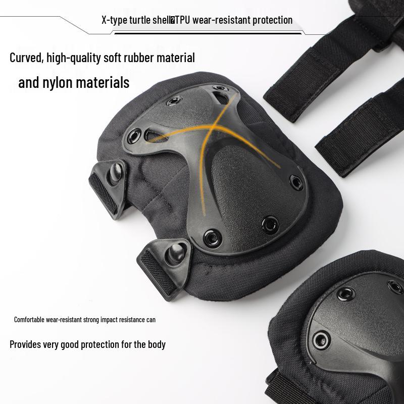 Camouflage Knie- und Ellbogenschoner-Set für taktisches Training, Radfahren und Bergsteigen