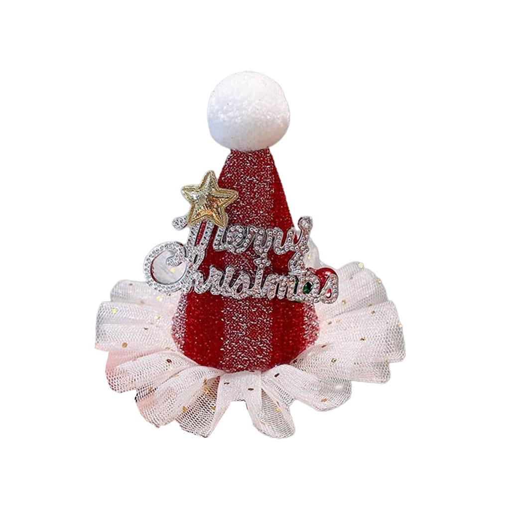 Christmas Hairpin Mini Santa Hat Hair Hoop Headband Jewelry Christmas Party Favors Creative Photo Props Festival Supply