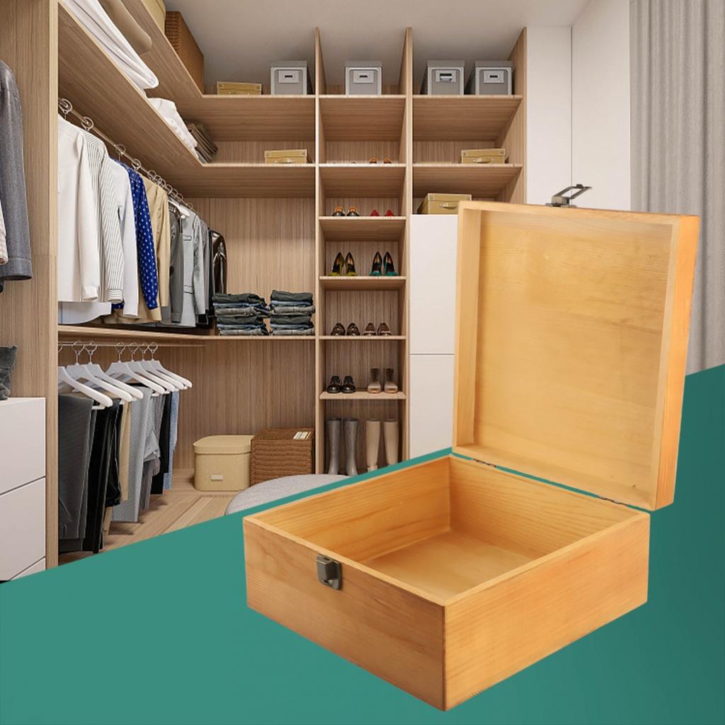 Hushållsträförvaringslåda Fodral Förnödenheter Trälåda