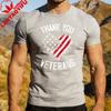 Thank You Veterans Patriotic Shirt American Flag Heart Printed Tshirt Memorial Day 2026 TShirt Men Women Crewneck Cotton Tee