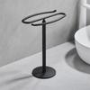 Metal Countertop Hand Towel Holder Double Sided Stand for Bathroom  and Vanity Hand Towels and Small Guest Towels Counter