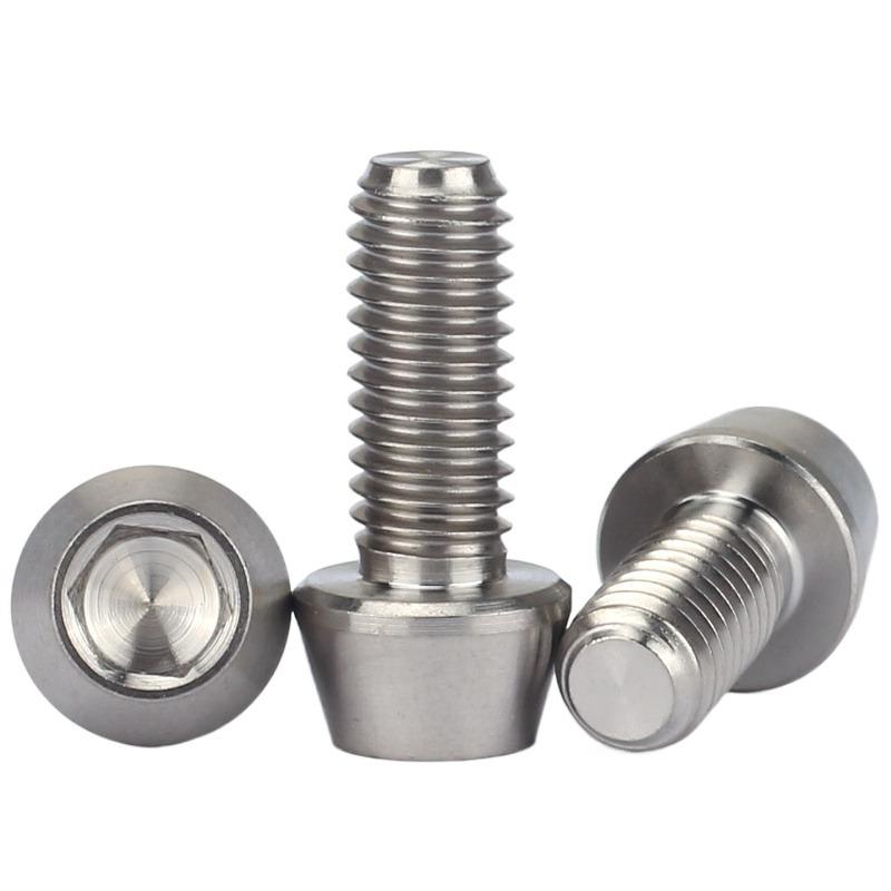 

M3 x 4 5 6 8 10 12 14 16 18 20 22mm TC4 GR5 Titanium Alloy UFO Cone Head Screw Bolts Hex Socket For Model Aircraft Car DIY M3X10mm 1 piece