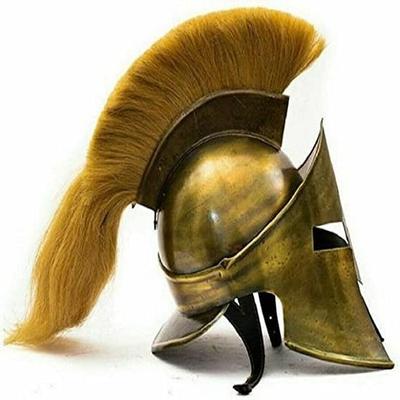 Spartan Wearable King Leonidas 300 Movie Helmet Medieval Costume Brown