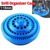 Bit Holder 100 Holes Drill Head Storage Case 360° Rotating Drill Head Organizer Stand Drill Bits Storage Bin Hardware Brackets