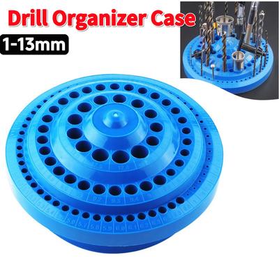 Bit Holder 100 Holes Drill Head Storage Case 360° Rotating Drill Head Organizer Stand Drill Bits Storage Bin Hardware Brackets