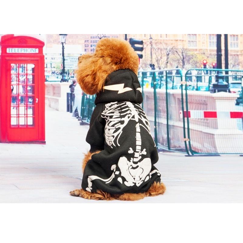Dinosaur Pet Transformation Costume, Skeleton Skeleton, Autumn and Winter Pet Clothes, Halloween Dog Clothes