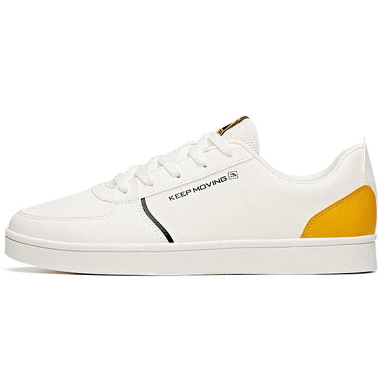 

Anta Abrasion Resistant Slip Resistant Low top Skateboard Shoes Men s White Yellow 912128009-4 42.5