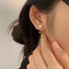 Sterling Silver Freshwater Pearl Stud Earrings for Women – Luxurious Niche Design with High-End Temperament.