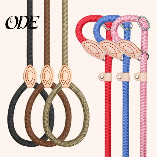 Sturdy Braided Rope Pet Lead Slip Leads for Dogs Heavy Duty Nylon Leash Car Travel Large Medium No Pull Training Walking Control Comfortable