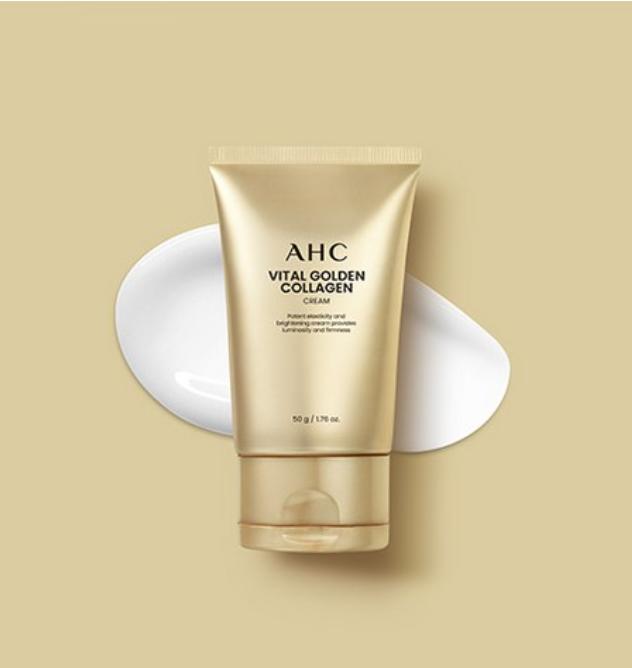 AHC Vital Golden Collagen Cream 50g | Anti-Aging Firming Moisturizer with Collagen & Gold