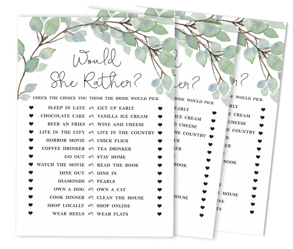Inkdotpot Bridal Wedding Shower Bachelorette Party Bulk Blank Square Fill In Gift Ideas