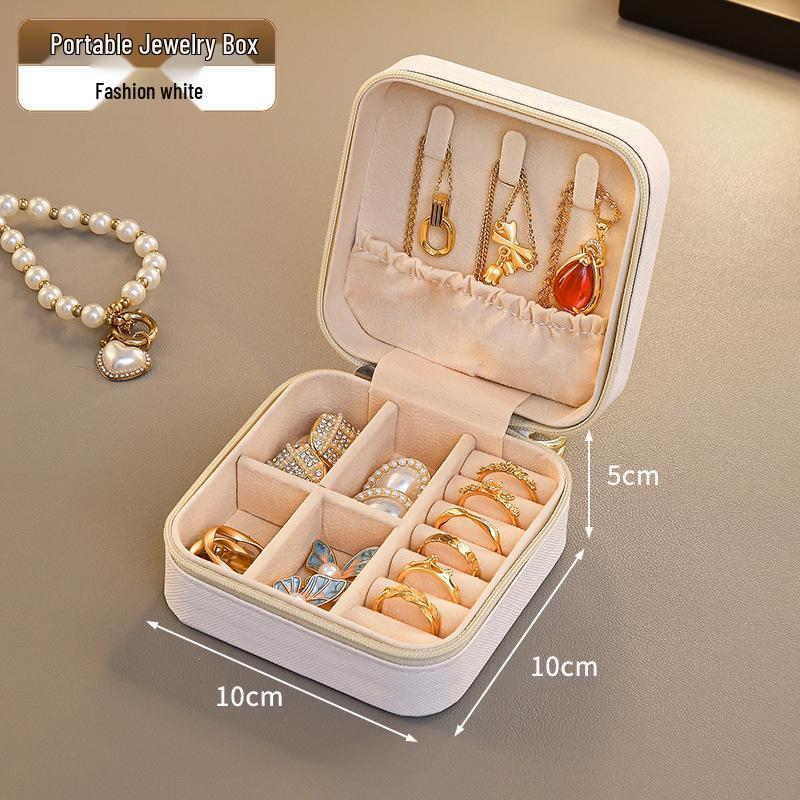 Exquisite Travel Jewelry Organizer: Compact, High-Capacity Box for Earrings, Rings, and Necklaces with Anti-Oxidation Protection