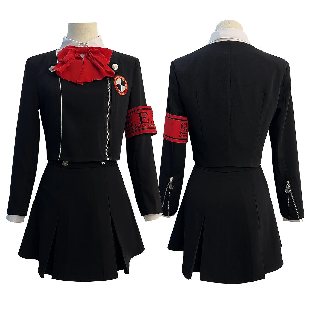HOLOUN Game P3 Aegis Cosplay Kostuum Pruik Gekkoukan High School Uniform Borduurpak Pak Rok Shirt Dagelijkse Kleding Cadeau XL