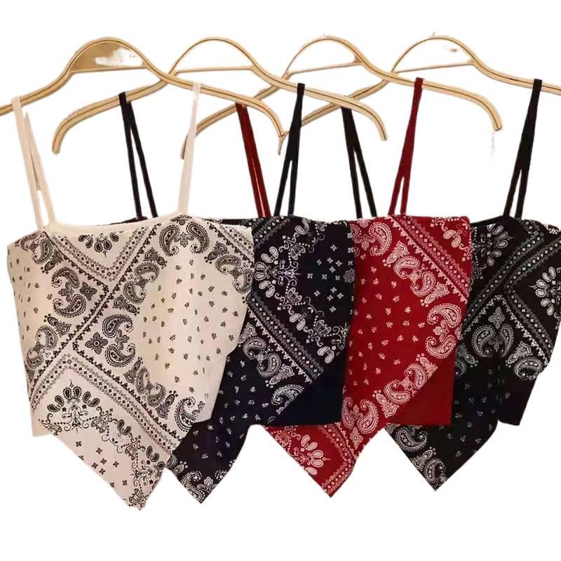 Women's Summer Korean-Style Crop Top with Unique Straps and Trendy Open Back Design