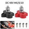 DC 48V 300A Bus Bar M6/8/10 Terminal Block Studs Battery Power Distribution Terminal Stud Bus Bar Connector for Truck RV Boat
