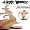 Candlelight Enchanting Wooden Projections Featuring Witches Ghosts And Scarecrows For Spooky Halloween Decor