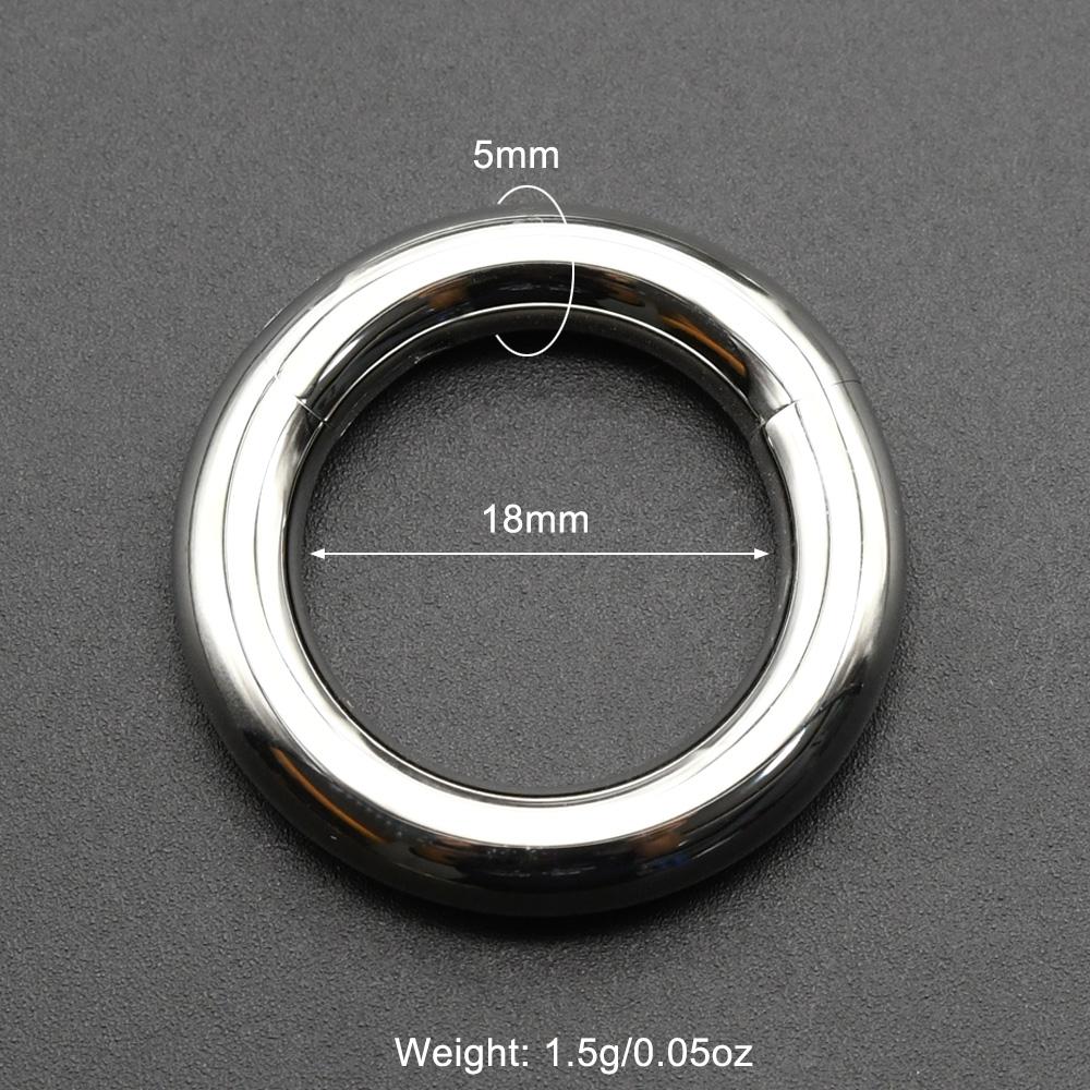 Glatte Scharnier-Segment-Creole aus Edelstahl 00G Große Größe Septum Clicker BCR PA Piercing Nasenring Ohrdehner Gewichte