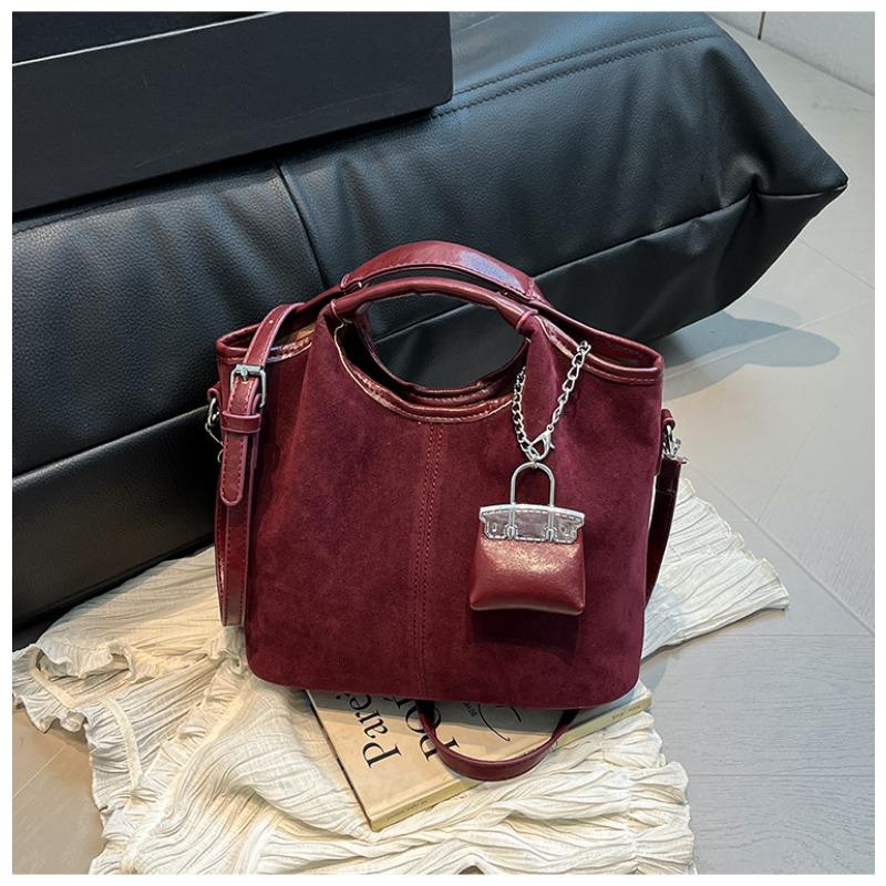 Suede Bag Women's Large-capacity New Autumn and Winter Versatile Retro Messenger Bag Commuter Tote Bag