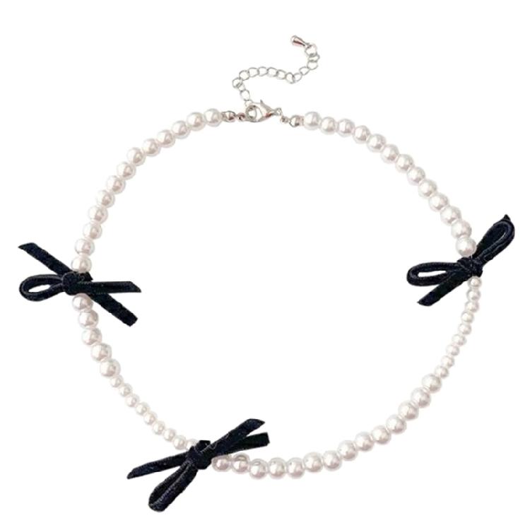 Elegant Love Heart Choker Necklace Bowknot Pendant Necklace Trendy Neck Jewelry
