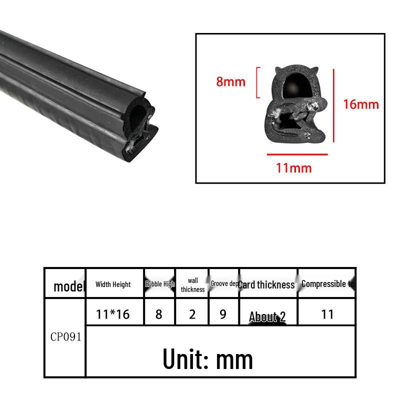 High-Temperature Resistant U-Shaped Rubber Sealing Strip for Dustproofing Electrical Cabinets and Car Doors