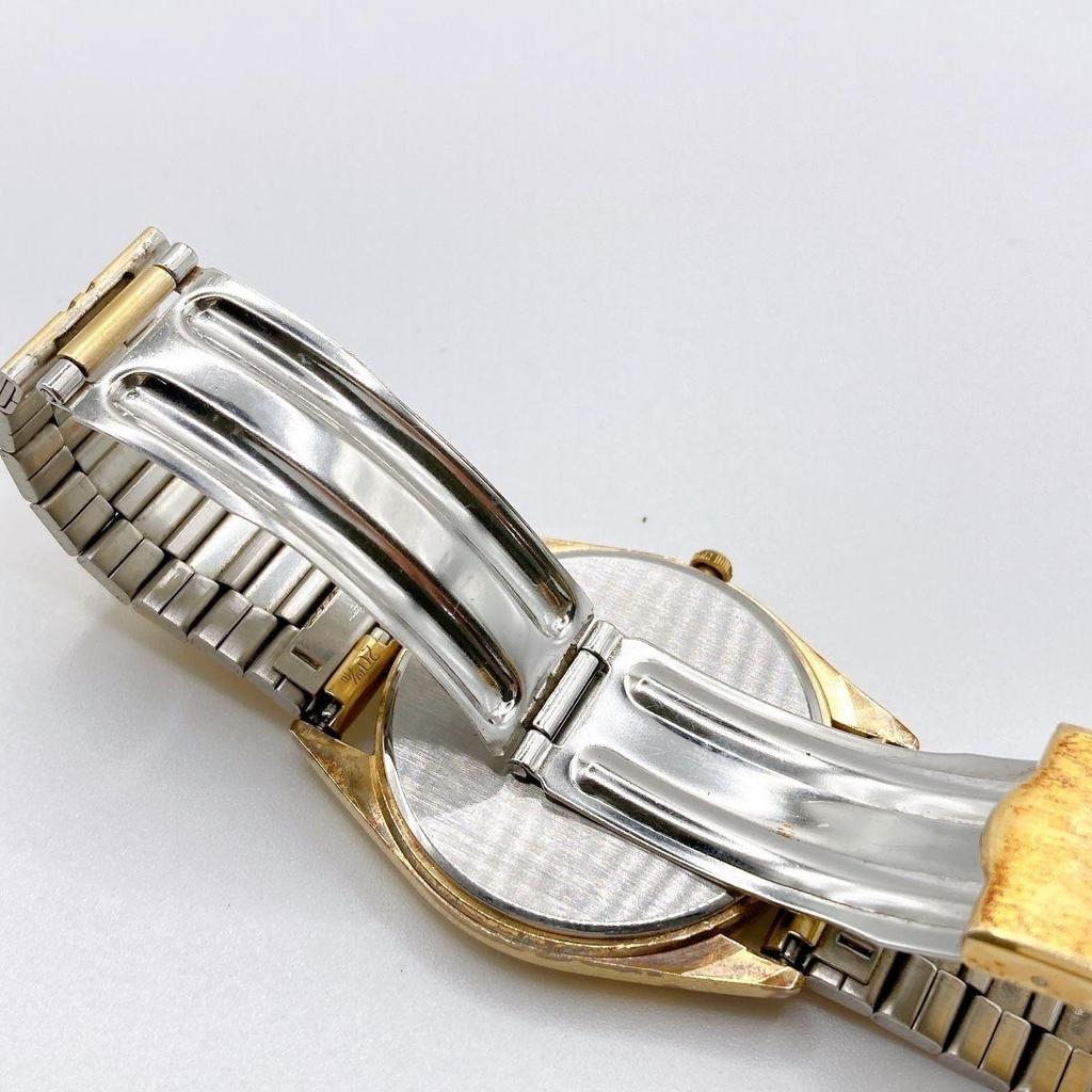 Used 373 SEIKO Chronos Watch Men's Quartz New Battery Gold