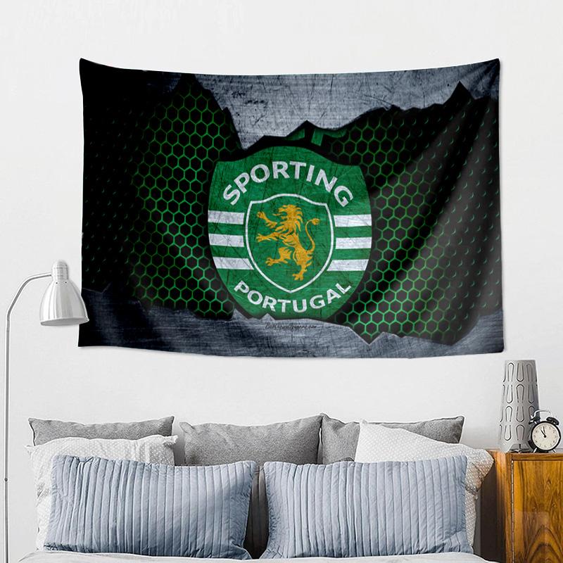 Sporting Portugal Crest Tapestry, Unique Design Tapestry, Wall Decor for Bedroom,Livingroom, Playroom,Heartwarming Fan Holiday Gifts