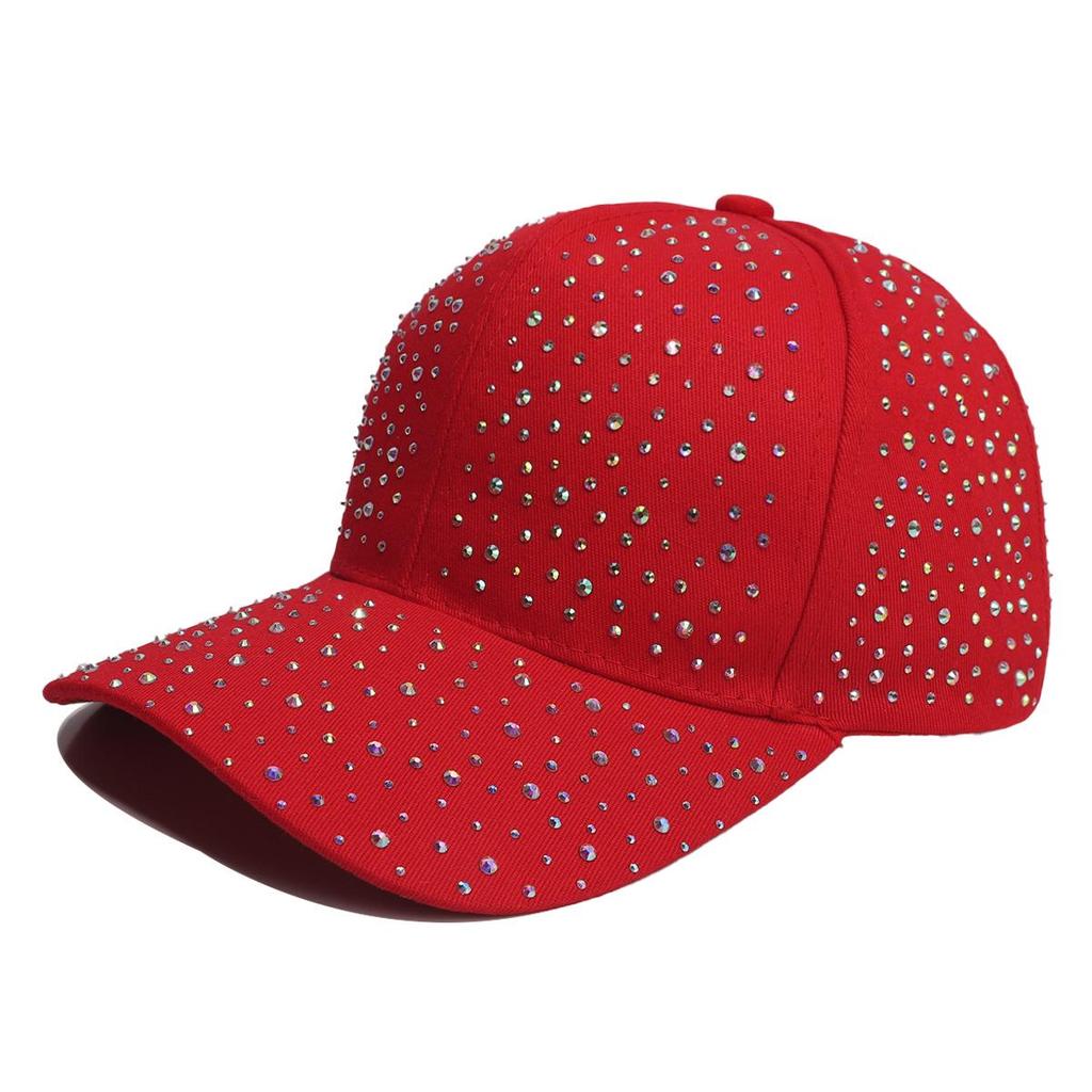 Women's Summer Rhinestone Baseball Cap - Stylish, Face-Slimming Hat