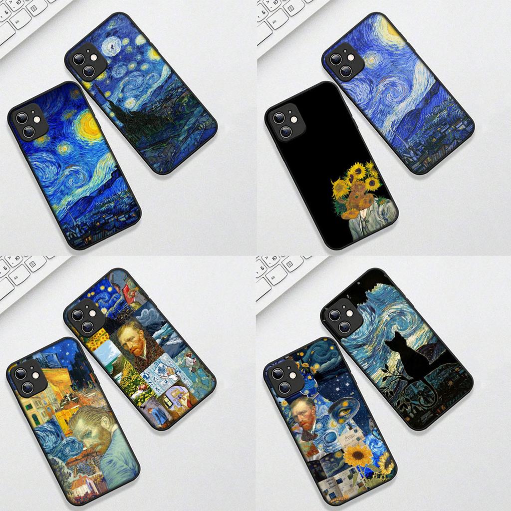 Cover for Apple iPhone 17 16 14 15 Plus Pro Max 16E ProMax + 15Plus 15+ 16+ Casing Phone Case Van Starry Night Gogh Painting