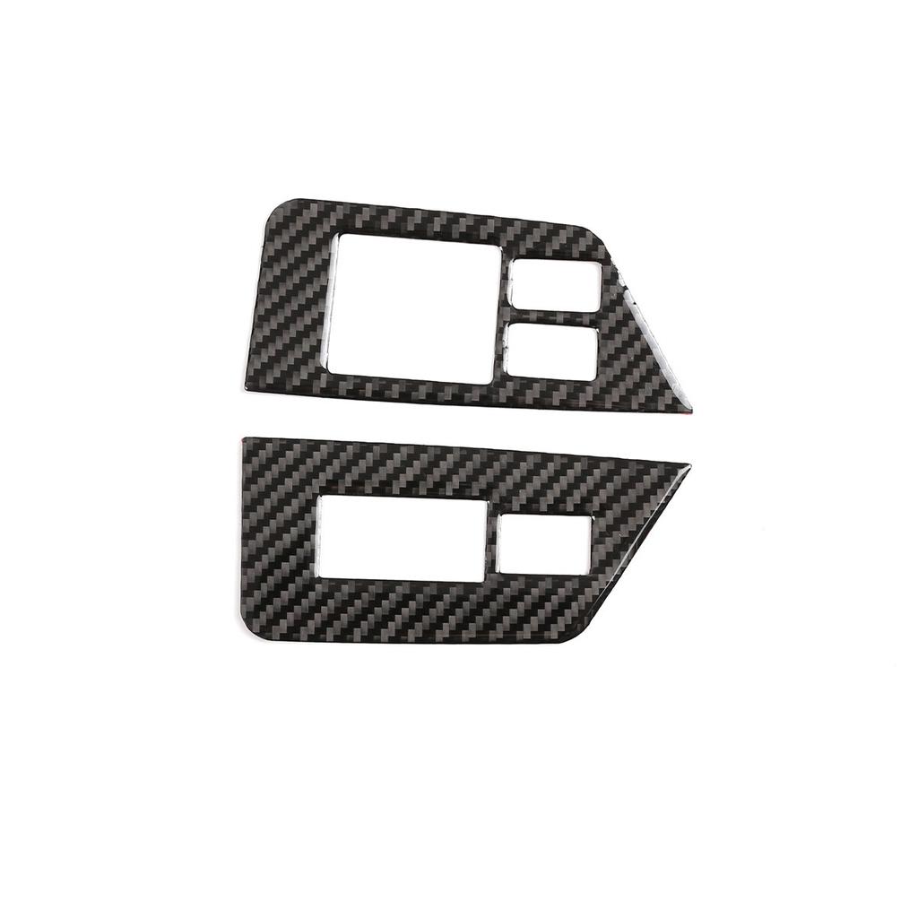 Real Carbon Fiber Window Lift Switch Decoration For Nissan GTR R35 2008-2016