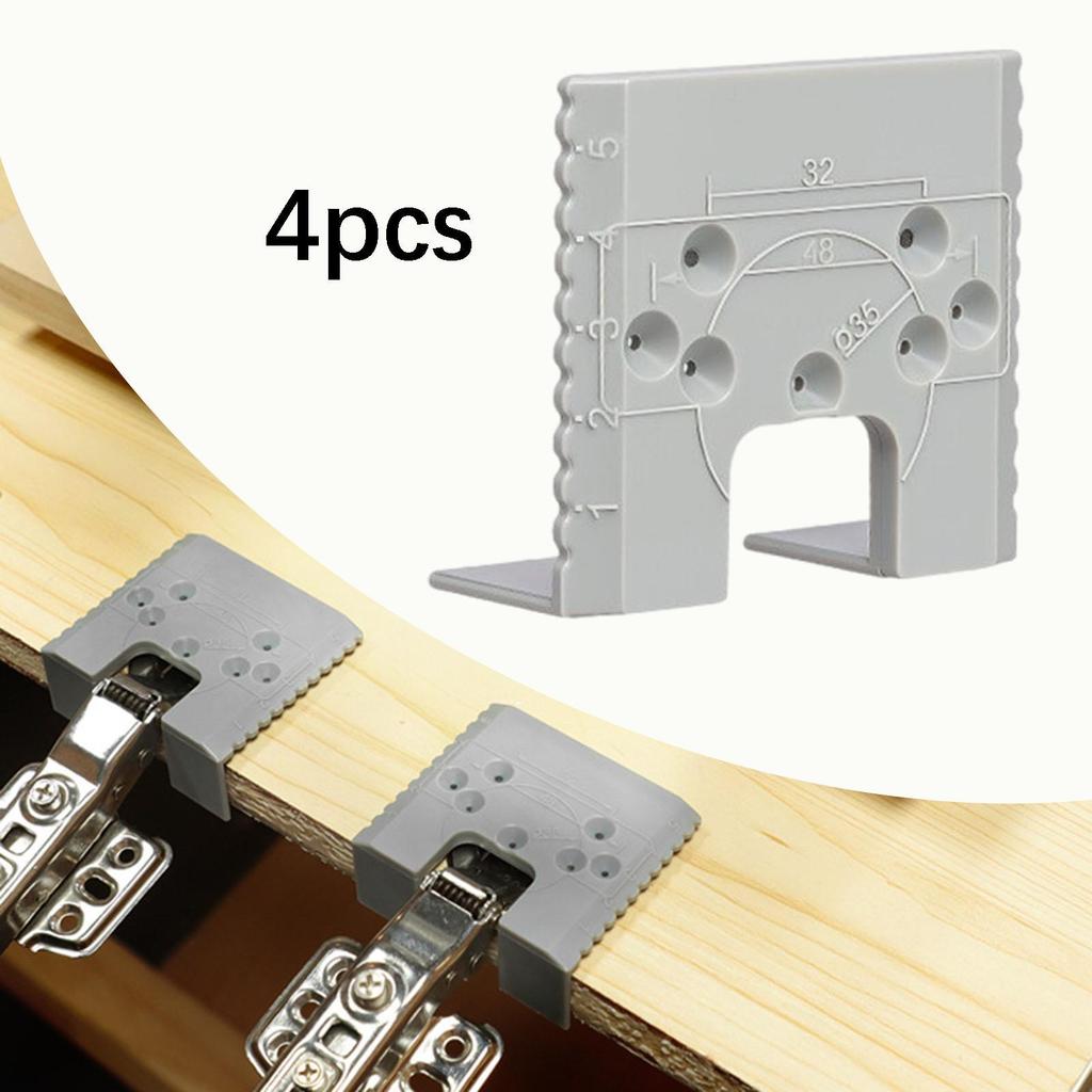 4 Pieces Door Jamb Hinge Jigs Auxiliary Tool Reusable Precision Lightweight Hinge Mount Assistant for Garage Frame Panels