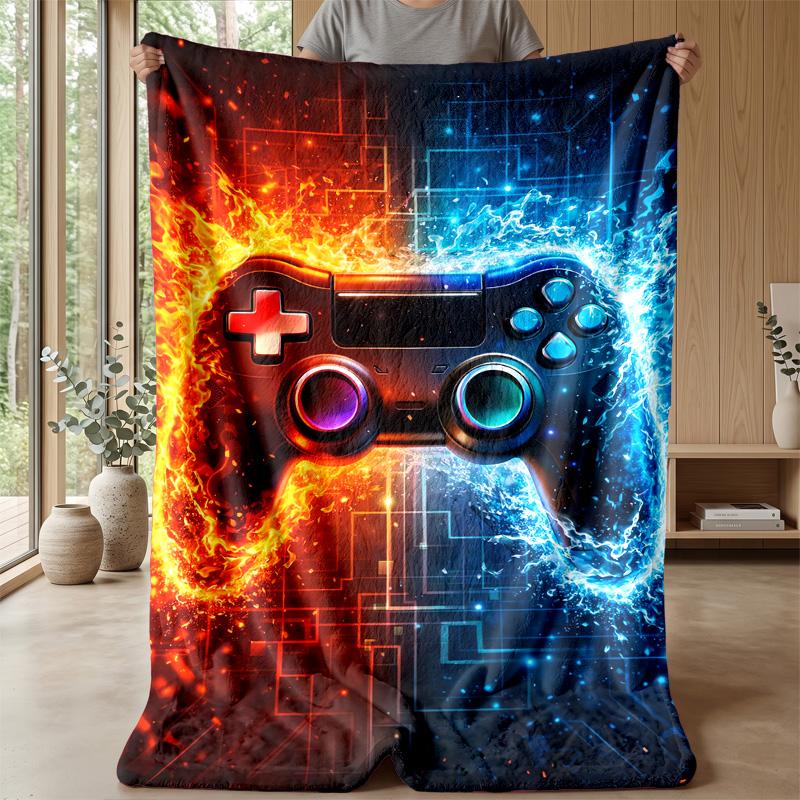 Game Controller Sunset Theme blanket Lightweight Warm Flannel Blanket Decorative Throw Blanket for Home Decoration