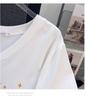 Plus Size Women's Slimming V-Neck Mid-Length Short-Sleeve T-Shirt