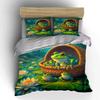 "Whimsical Frogs’ Lily Paradise" Bedding Sets Duvet Covers Pillowcases(1* Duvet Cover 2* Pillowcases Without Duvet Insert)
