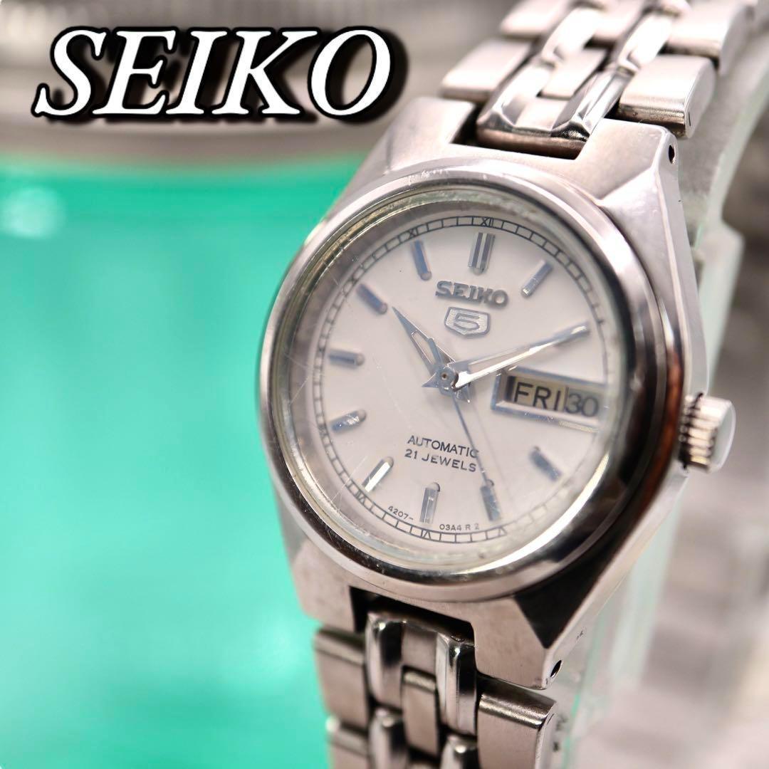 

[Б/У] SEIKO Автоматические Круглые Серебристые Женские Часы с Датой 1091