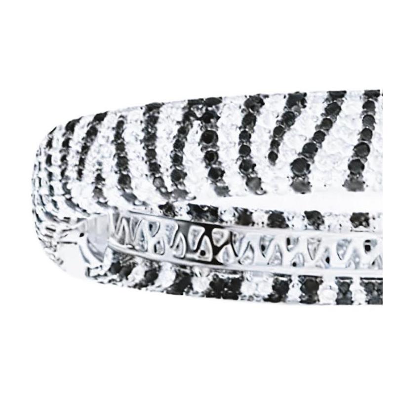 APM Monaco Zebrastreifen, hochwertiger Stil, leichter Luxusschmuck, 925er Silberarmband, gleicher Stil für Männer und Frauen, Silber AB5078XBZ