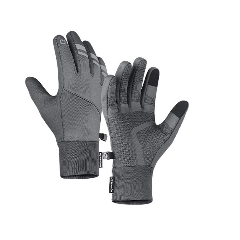 

Touchscreen Cycling Gloves Windproof Warm Gloves High Quality Mittens Outdoor Hiking L серый