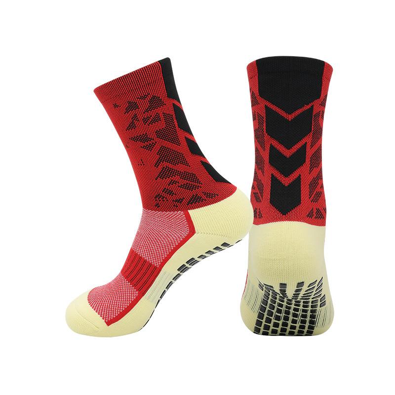 Temu Abriebfeste Socken mit Handtuchsohle Rutschfest für Laufen Sport Dämpfung Schweißabsorbierend Atmungsaktiv Dosiert Rutschfeste Fußballsocken