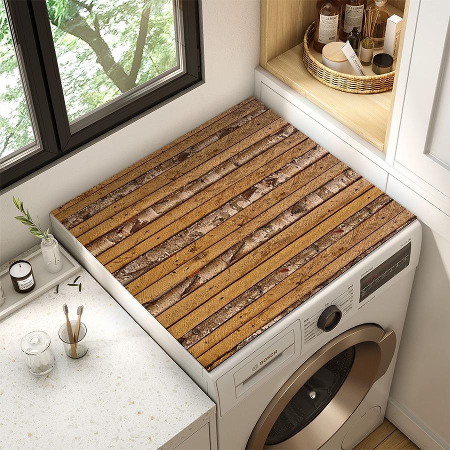 

Чехол-подкладка для стиральной машины с текстурой дерева и абсорбирующая противоскользящая подкладка - Подходит для защиты столешницы кухни/прачечной от стиральных машин и микроволновых печей 60 * 60cm [basic]