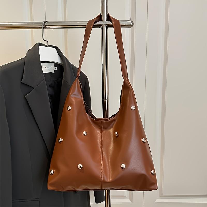 Women's Fashion Rivet Shoulder Bag Tote Bag